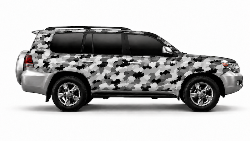 Wizualizacja gotowego kamuflażu w wersji Premium dla Toyota Prado 200